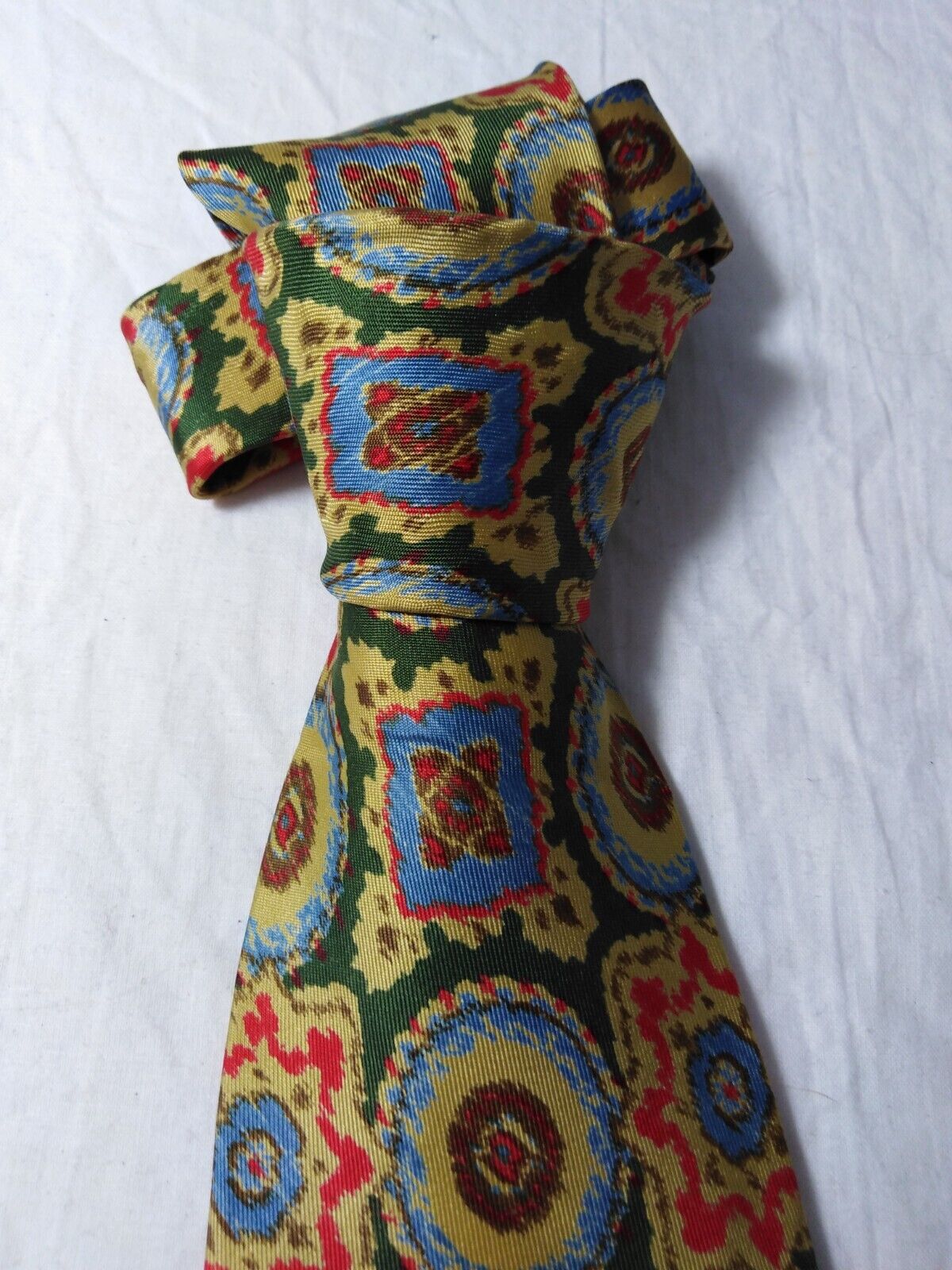 ANGELO MARINO 100% SILK TIE SETA CRAVATTA NECKTIE MADE IN ITALY