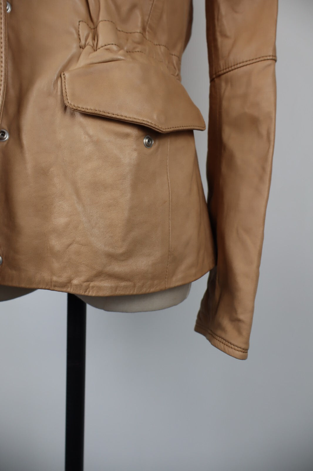 PEUTEREY GIUBBINO PELLE GIACCA DONNA 40 WOMAN CASUAL LEATHER JACKET VINTAGE