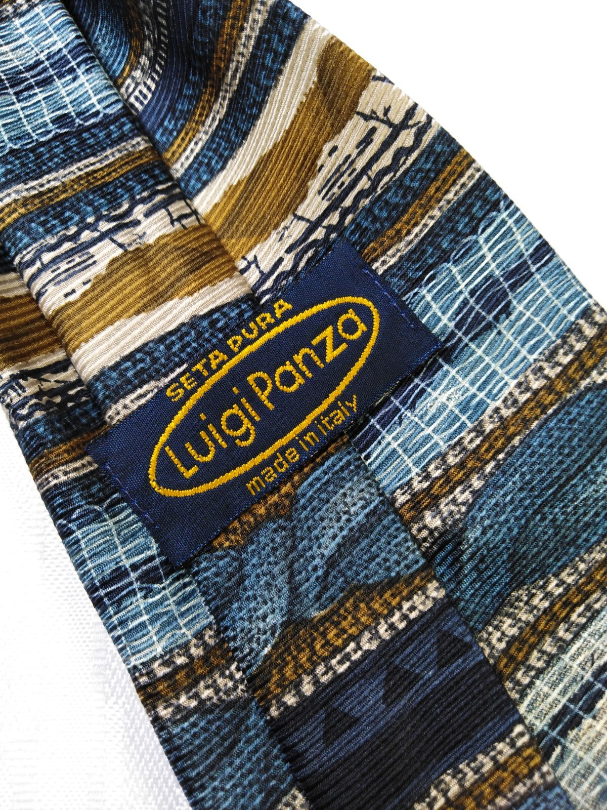 LUIGI PANZA NAPOLI 100%  SILK TIE SETA CRAVATTA NECKTIE MADE IN ITALY CLASSIC