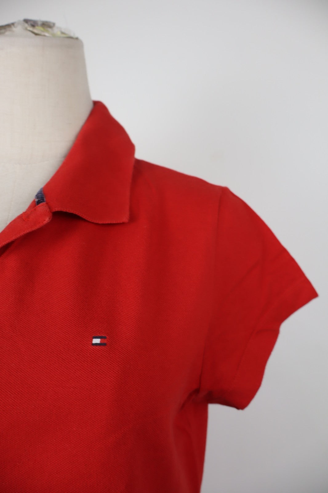 TOMMY HILFIGER POLO MAGLIA DONNA COTONE L WOMAN SHIRT CASUAL VINTAGE LOGO