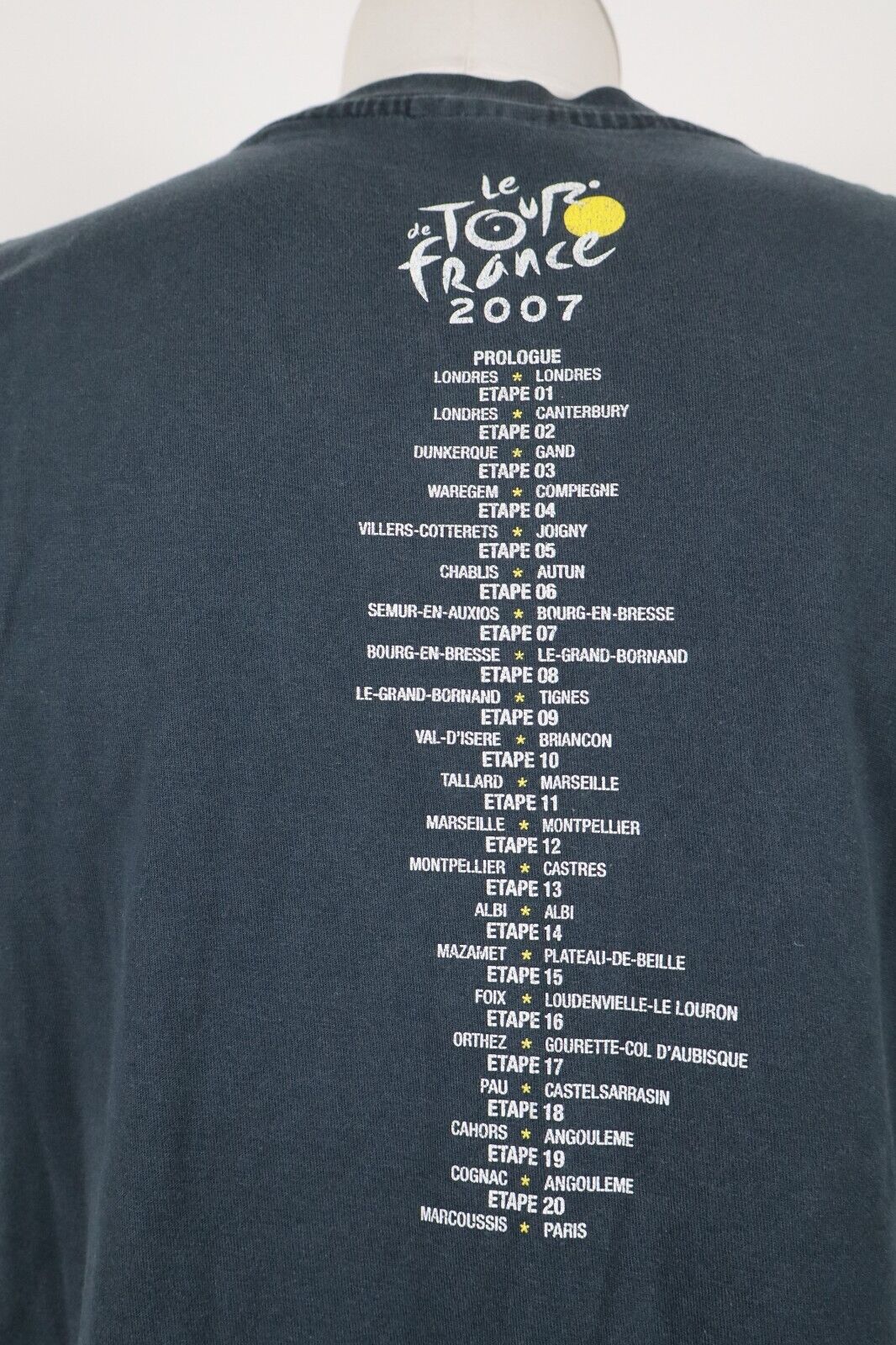 NIKE LE TOUR DE FRANCE 2007 MAGLIA UOMO TG M COTONE MAN T-SHIRT VINTAGE CICLISMO