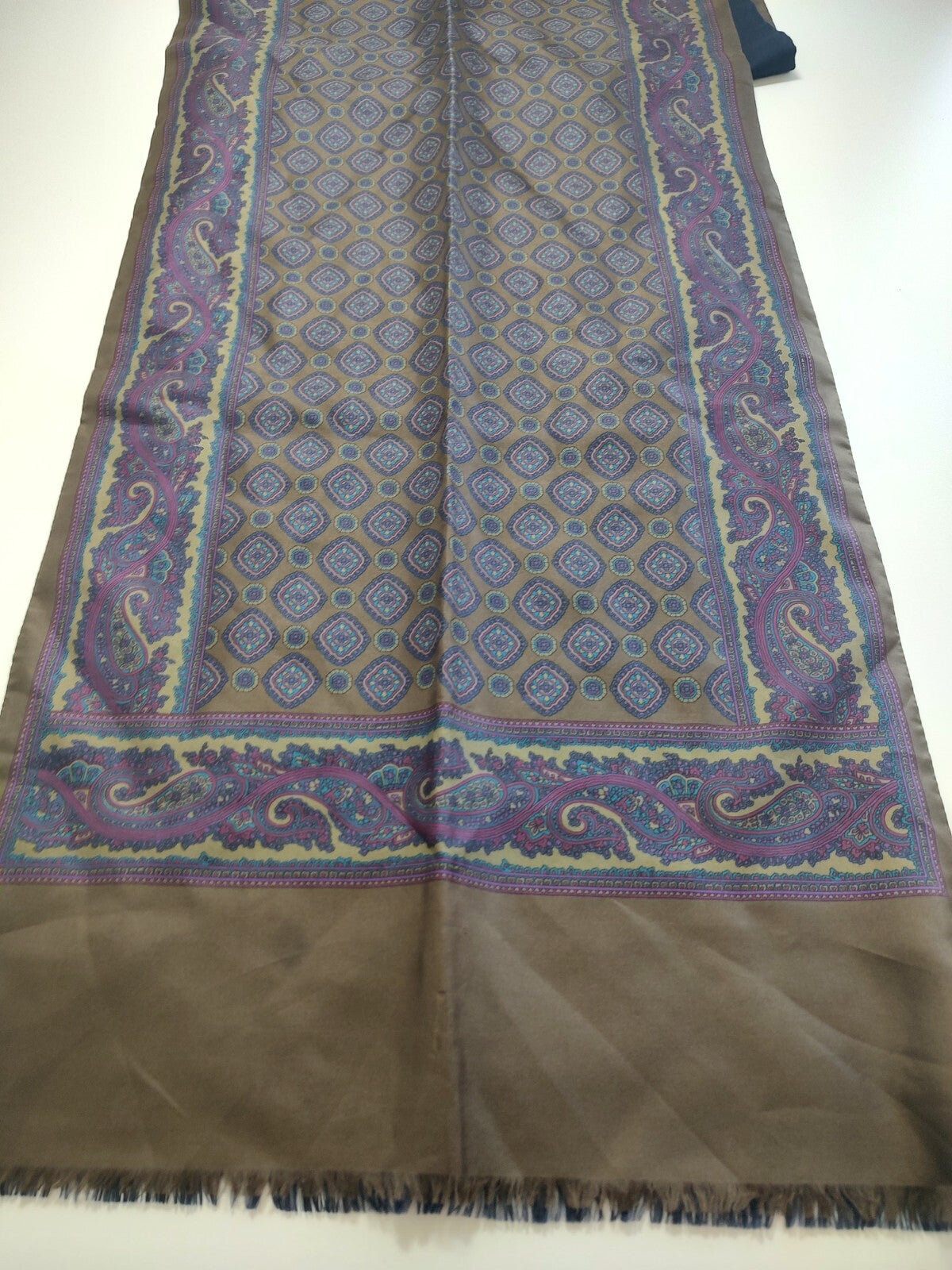 NAZARENO FOULARD WOOL LANA SILK SCARVES SCARF RECTANGLE SETA MADE IN ITALY