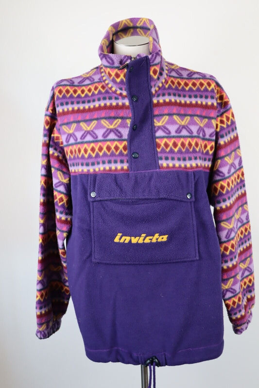 INVICTA FELPA CON ZIP JACKET UOMO Tg M SPORT MAN SWEATSHIRT CASUAL VINTAGE