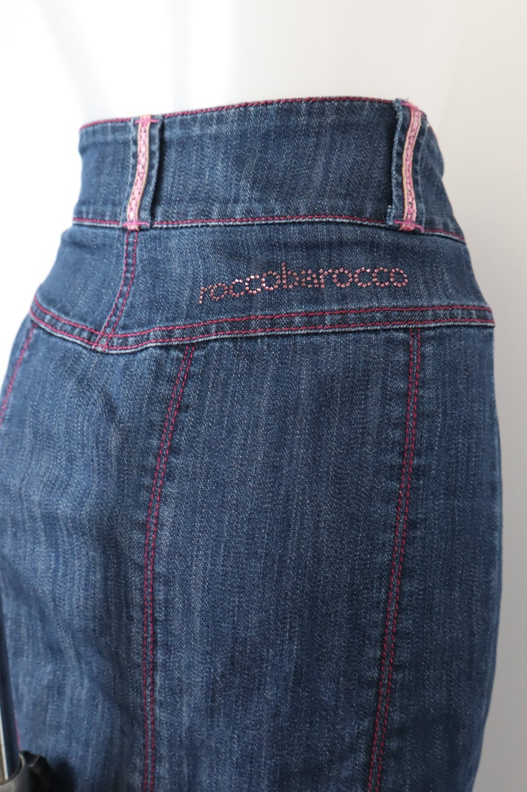 ROCCOBAROCCO JEANS GONNA DENIM DONNA WOMAN SKIRT Tg. 44 CASUAL VINTAGE COTONE