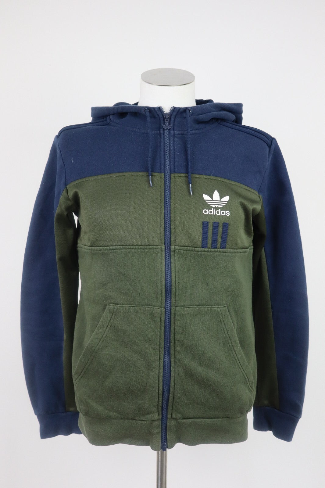 ADIDAS FELPA ZIP E CAPPUCCIO UOMO S MAN SPORT  SWEATSHIRT CASUAL VINTAGE