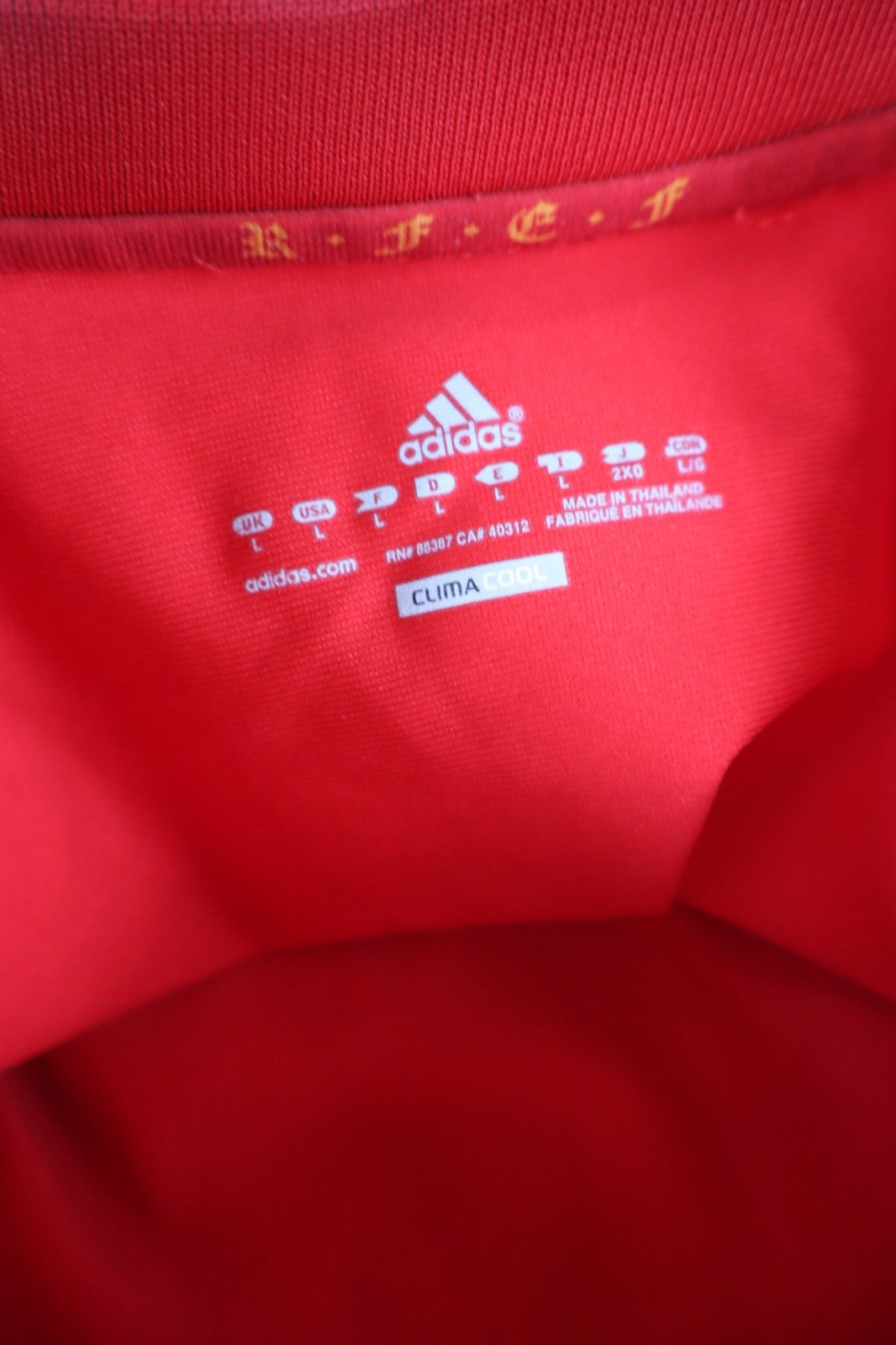 ADIDAS SPAGNA MAGLIA CALCIO UOMO Tg L SOCCER T-SHIRT JERSEY TRIKOT VINTAGE 2010