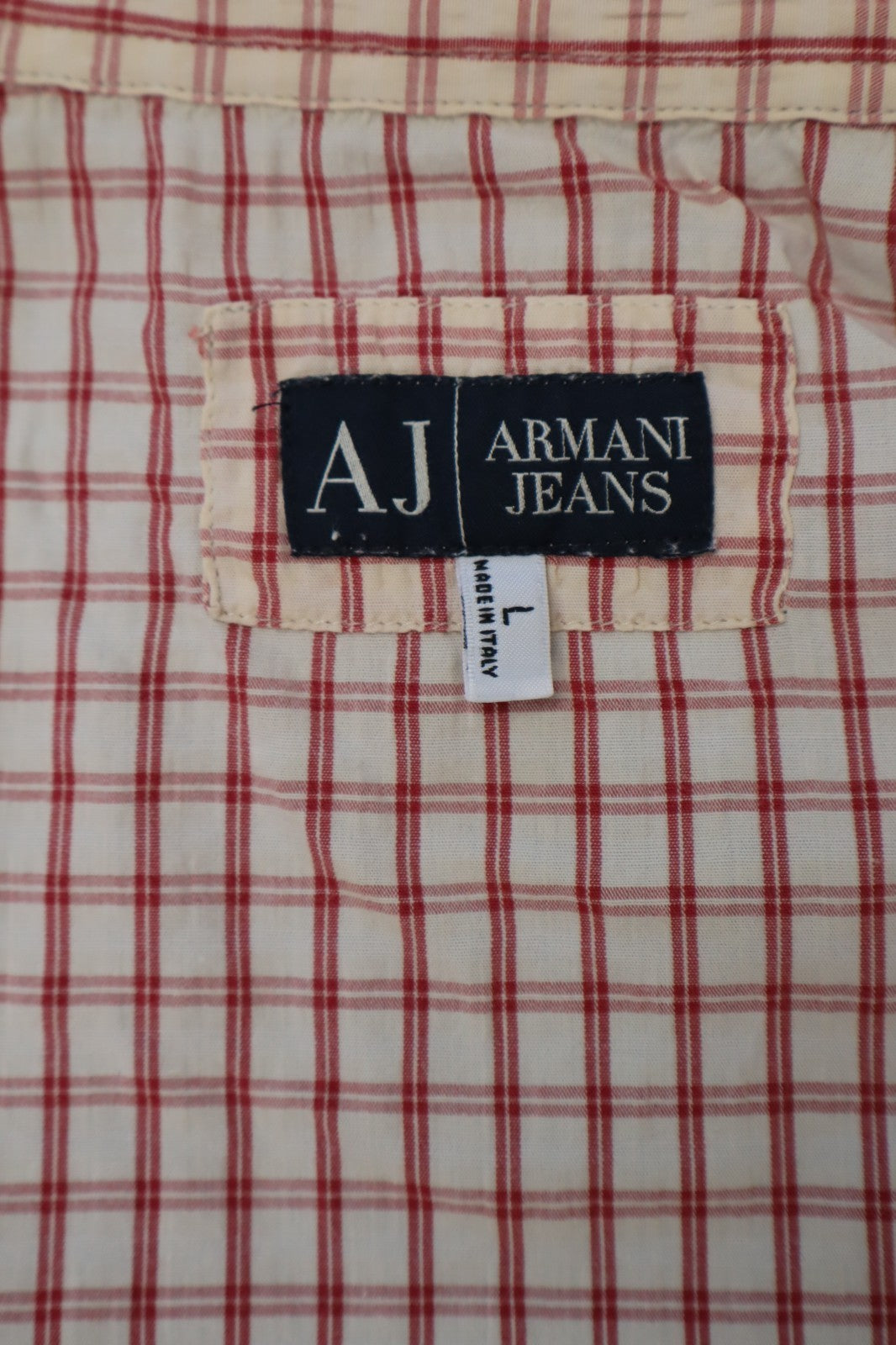 AJ ARMANI JEANS CAMICIA SHIRT UOMO MAN TG. L CASUAL VINTAGE MN ITALYADE I