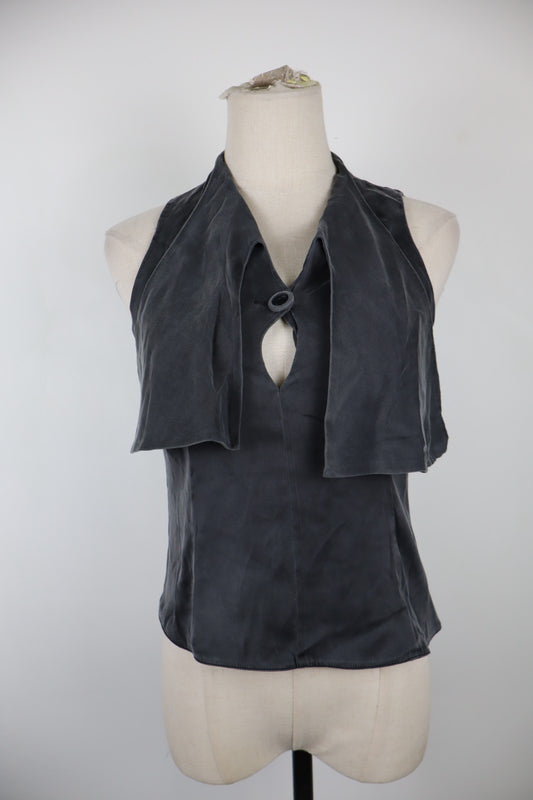 EMPORIO ARMANI TOP MAGLIA DONNA TG 40 WOMAN CASUAL VINTAGE T-SHIRT SETA LYCRA