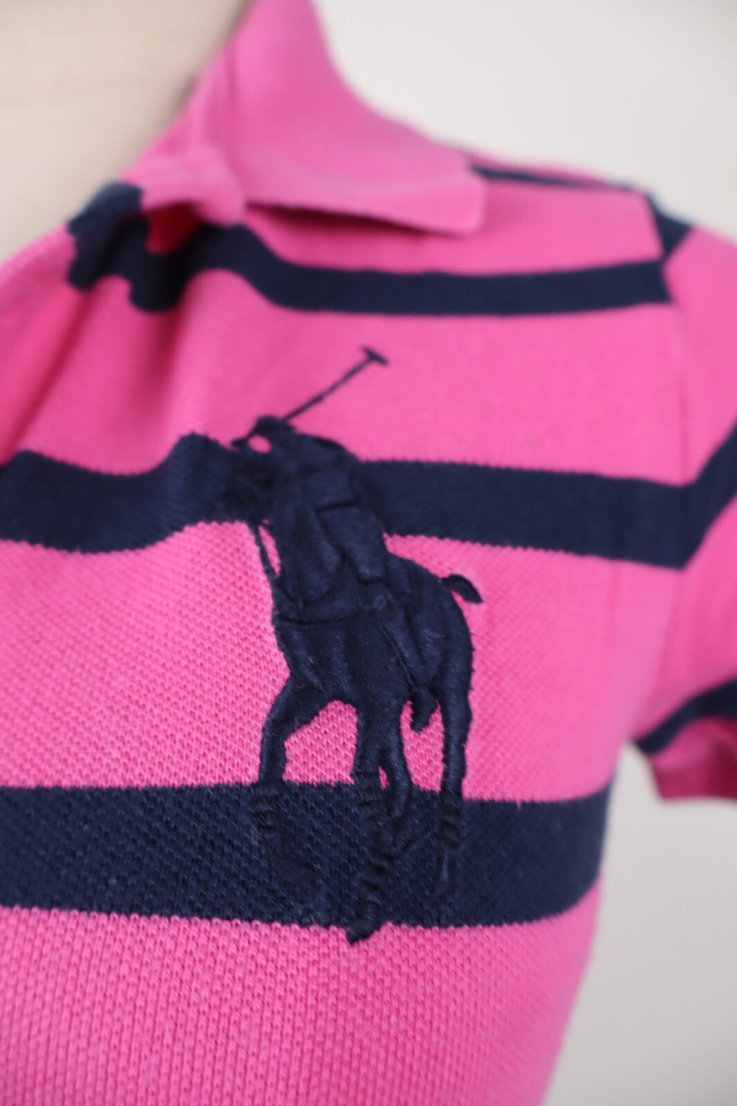 RALPH LAUREN MAGLIA POLO DONNA COTONE TG S WOMAN SHIRT CASUAL VINTAGE BIG LOGO