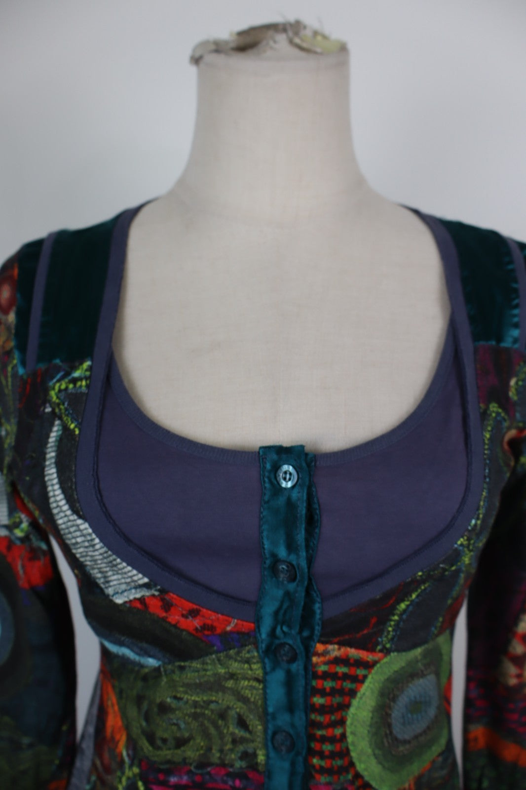 DESIGUAL MAGLIA DONNA TG. XS WOMAN CASUAL VINTAGE T-SHIRT COTONE