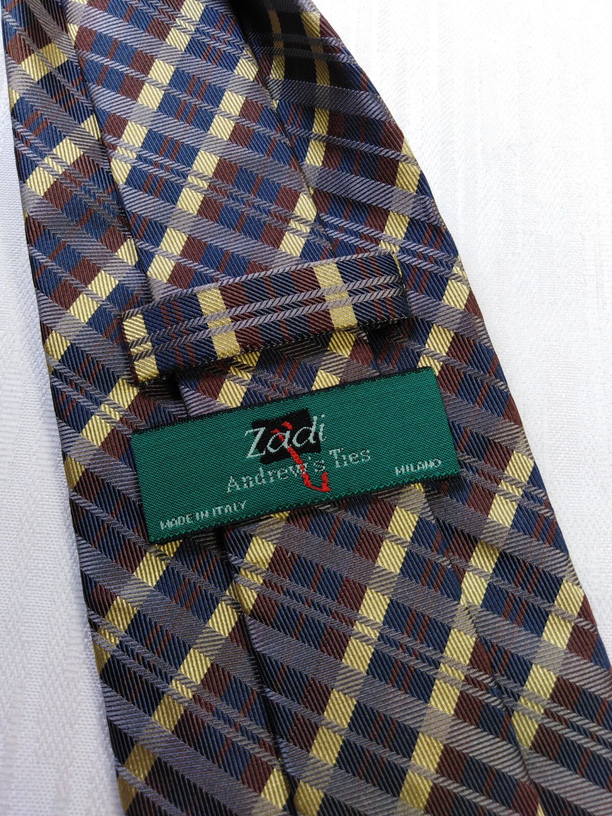 ANDREW'S TIE MILANO 100%  SILK TIE SETA CRAVATTA NECKTIE MADE IN ITALY VINTAGE