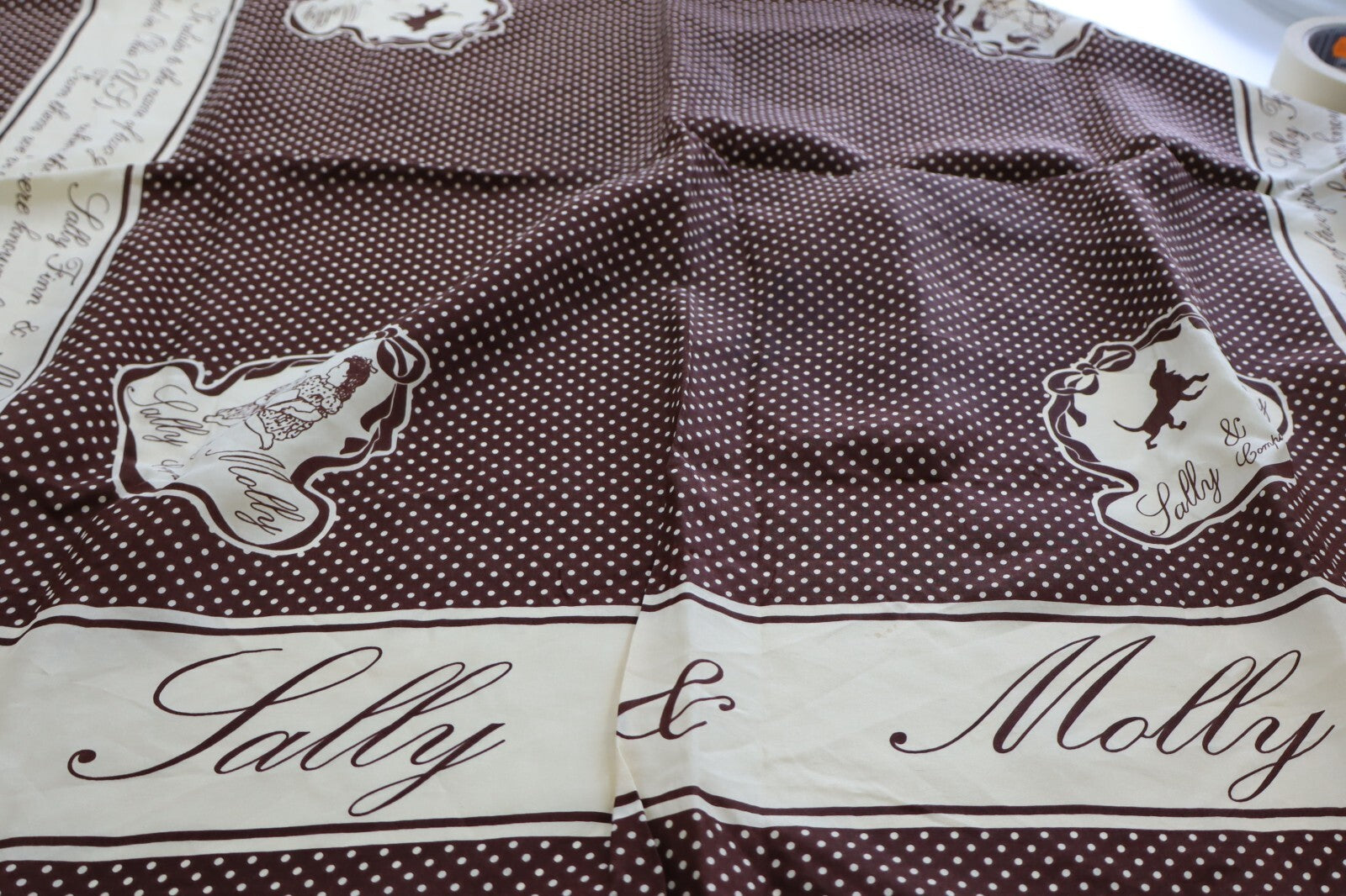 SALLY & MOLLY FOULARD 100% SILK SETA SCARVES SCARF SQUARE MADE ITALY