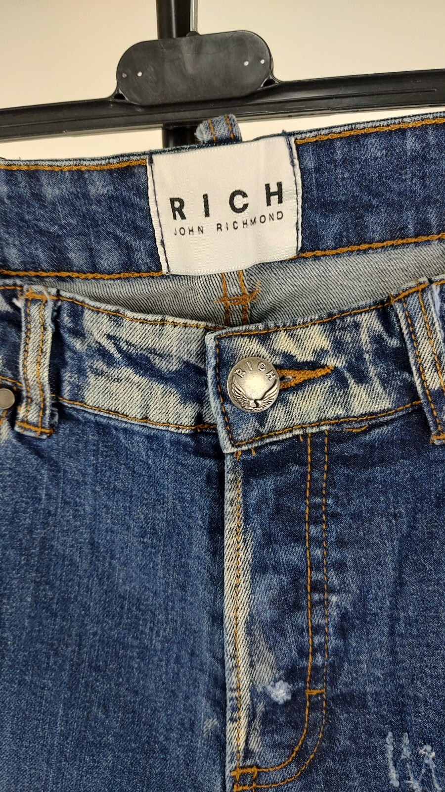JOHN RICHMOND PANTALONE JEANS SHORTS UOMO W32 MAN VINTAGE CASUAL PANTS