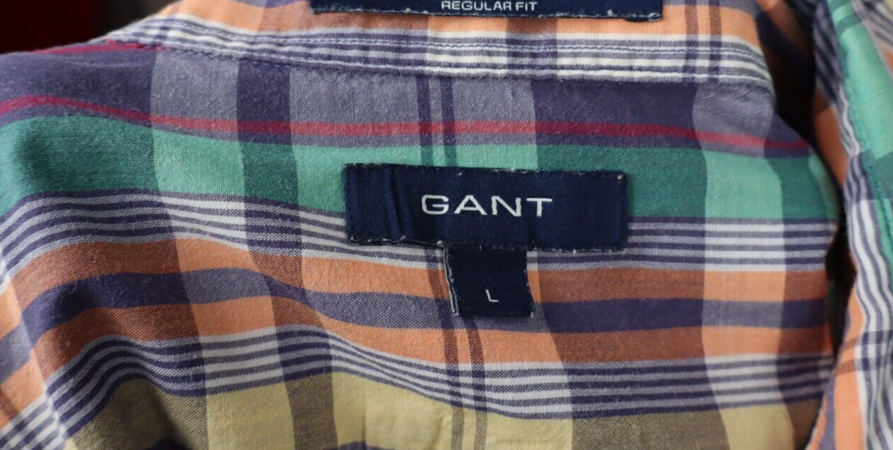 GANT CAMICIA UOMO TG L MAN SHIRT CASUAL VINTAGE COTONE COTTON