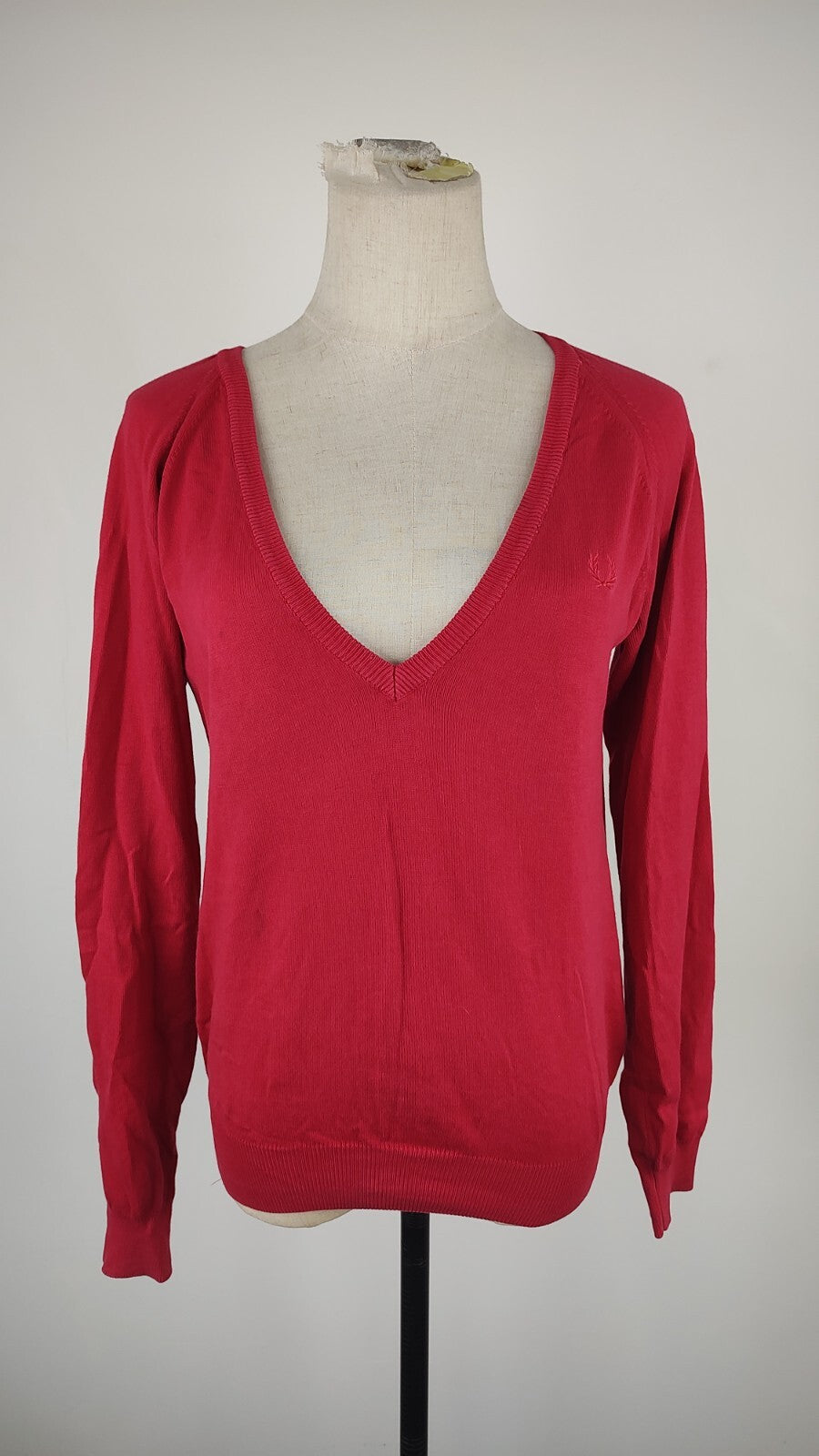 FRED PERRY MAGLIONE DONNA Tg. L WOMAN COTONE CASUAL SWEATER