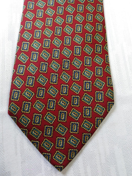 TINO COSMA 100% SETA SILK TIE CRAVATTA NECKTIE ITALY VINTAGE CLASSIC