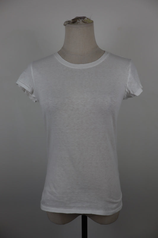 RALPH LAUREN MAGLIA DONNA TG M WOMAN CASUAL T-SHIRT VINTAGE COTONE COTTON BIANCO