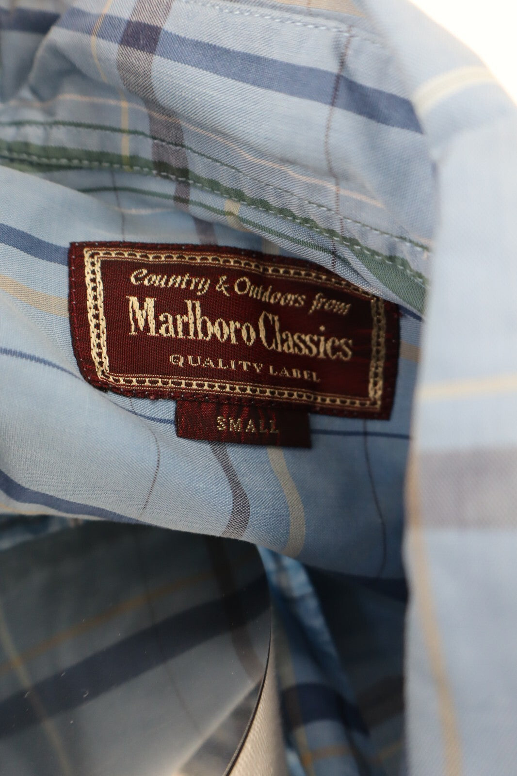 MARLBORO CLASSICS CAMICIA UOMO COTONE TG. S MAN CASUAL VINTAGE COTTON SHIRT