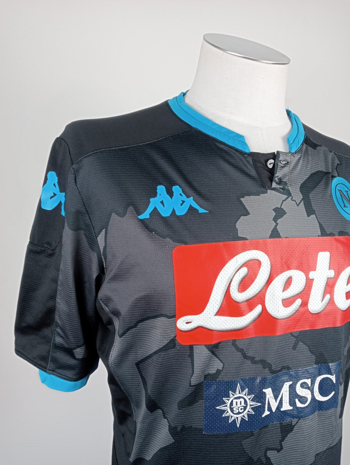 KAPPA NAPOLI MAGLIA CALCIO Tg XL UOMO MAN T-SHIRT SOCCER SPORT  JERSEY 19/20