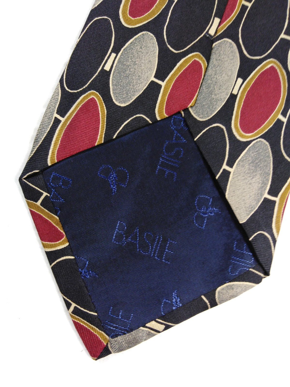 BASILE 100%  SILK TIE SETA CRAVATTA NECKTIE MADE IN ITALY