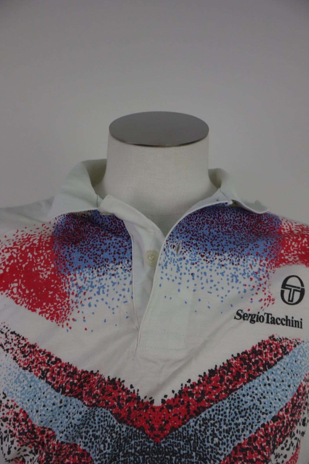 SERGIO TACCHINI MAGLIA POLO UOMO TG. VI MAN T-SHIRT CASUAL VINTAGE TENNIS