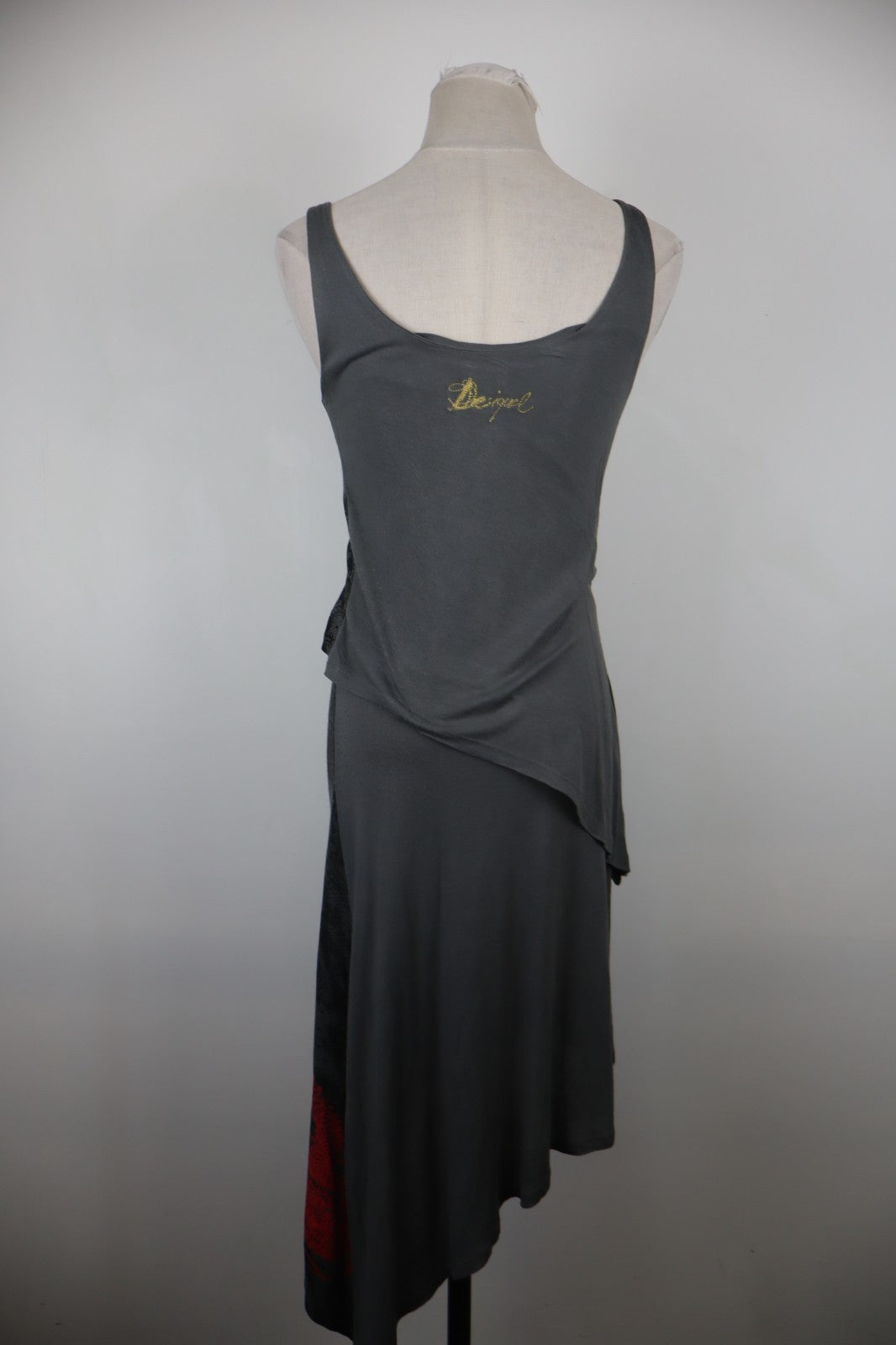 DESIGUAL VESTITO BRETELLE DONNA TG M WOMAN CASUAL VINTAGE DRESS ABITO LOGO