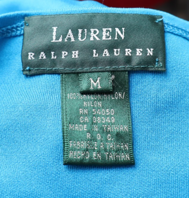 RALPH LAUREN MAGLIA TOP CANOTTA DONNA TG M WOMAN CASUAL VINTAGE T-SHIRT BLU