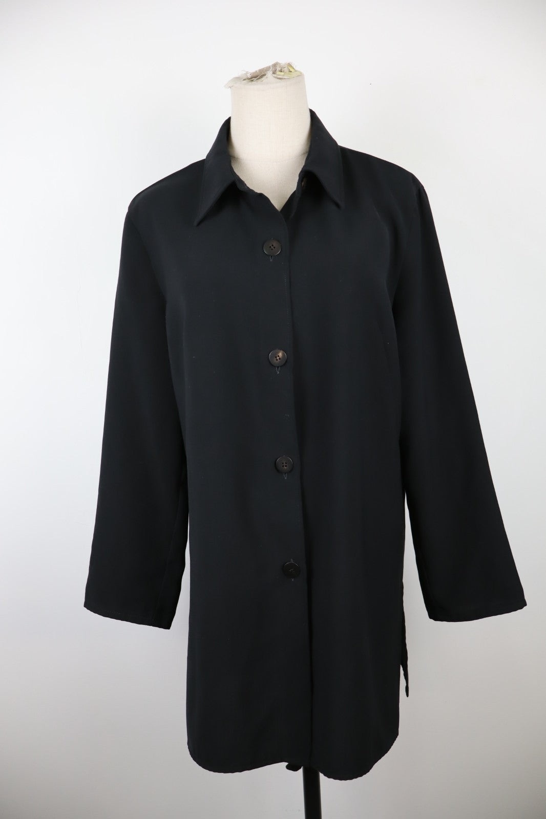 MARELLA CAMICIA DONNA MANICHE LUNGHE TG. 44 WOMAN SHIRT CASUAL VINTAGE NERO