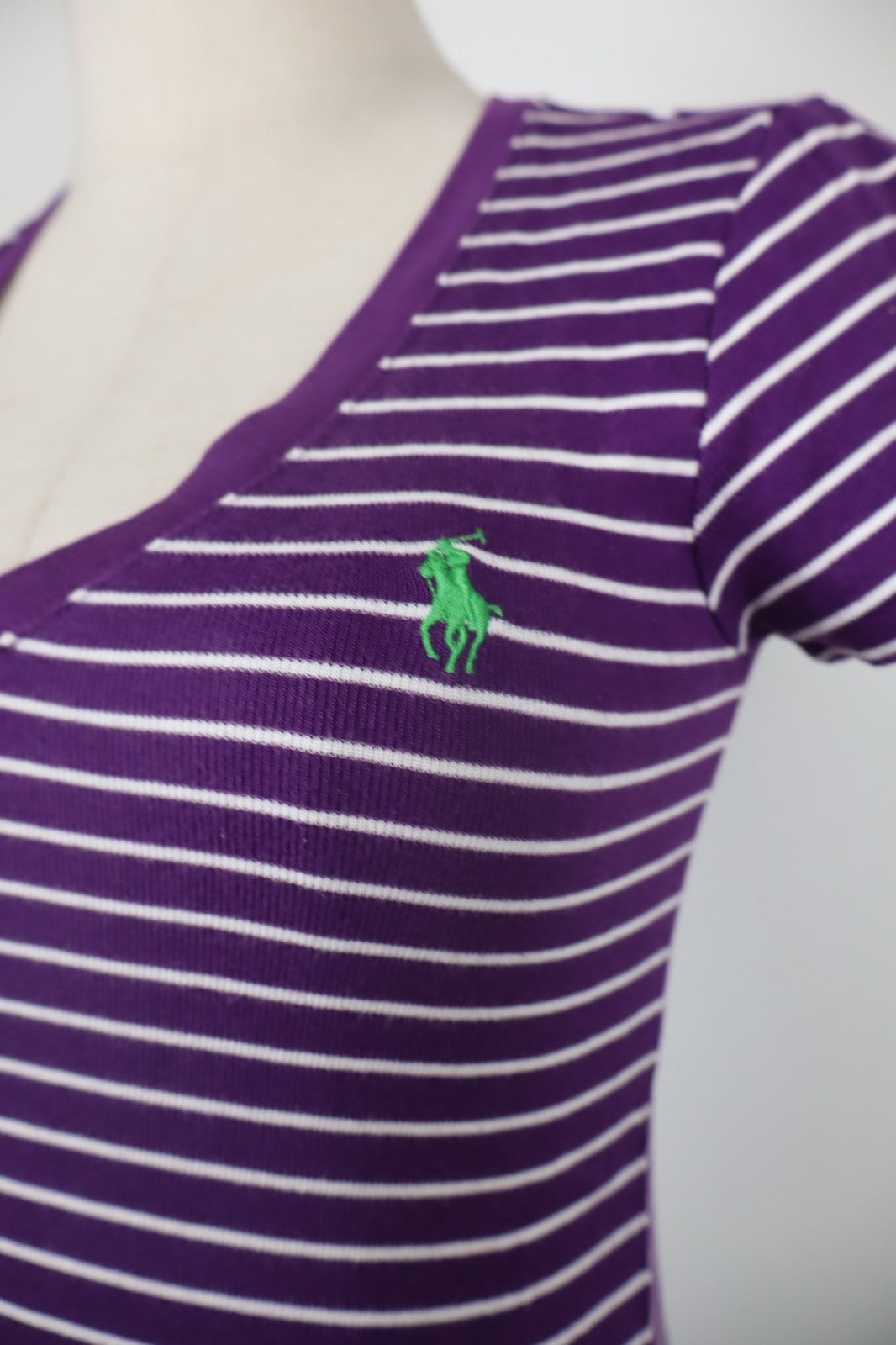 RALPH LAUREN SPORT DONNA MAGLIA COTONE XS WOMAN COTTON SHIRT CASUAL VINTAGE LOGO