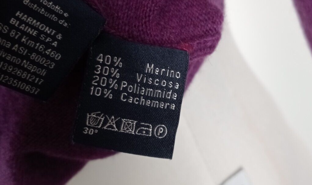 HARMONT & BLAINE MAGLIONE LANA MERINOS CASHMERE UOMO Tg. M MAN SWEATER CASUAL