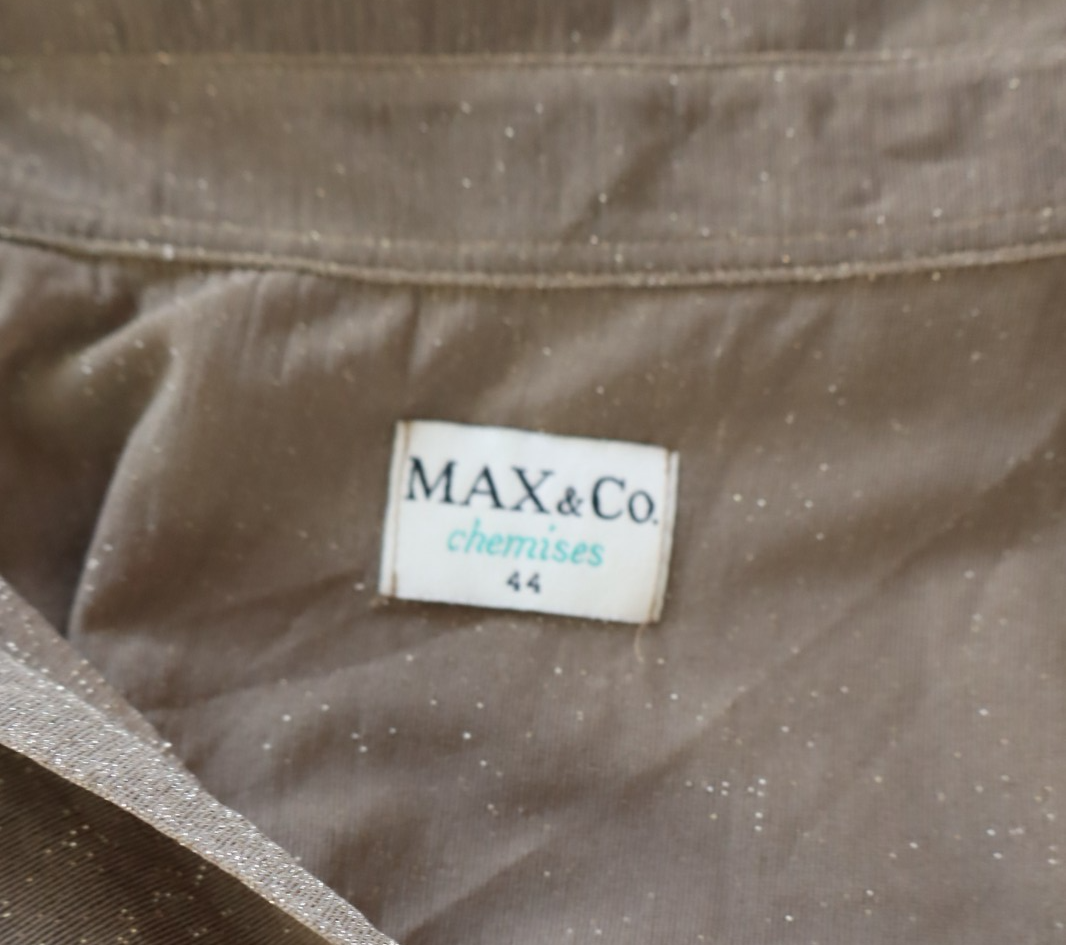 MAX & CO CHEMISE CAMICIA DONNA TG. 44 WOMAN SHIRT CASUAL VINTAGE DORATO