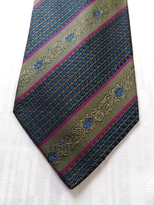 EGON VON FURSTENBERG 100% SILK TIE SETA CRAVATTA NECKTIE ITALY VINTAGE CLASSIC