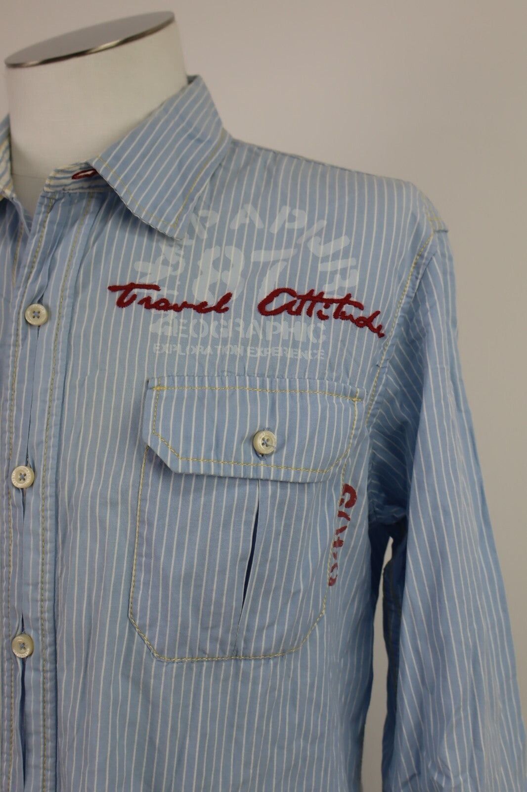 NAPAPIJRI CAMICIA SHIRT UOMO Tg L MAN VINTAGE CASUAL COTONE