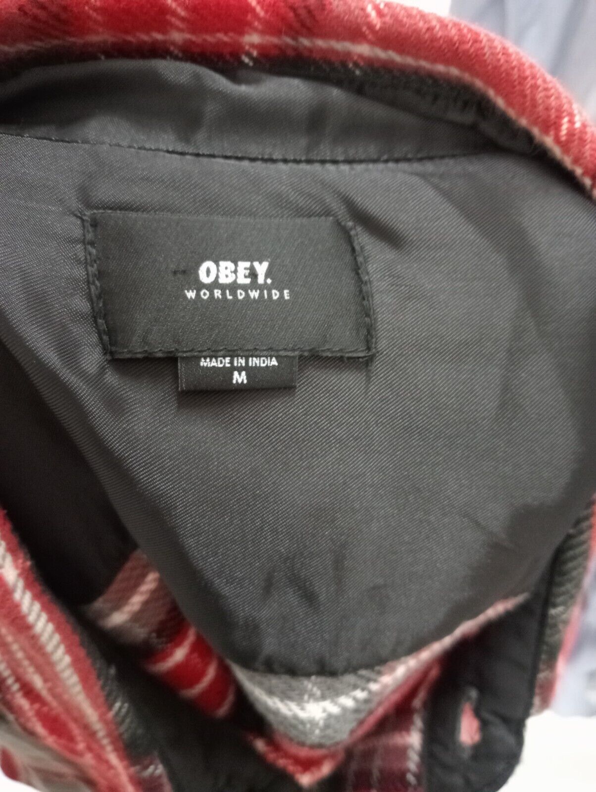 OBEY CAMICIA UOMO TG M MAN CASUAL VINTAGE SHIRT COTONE COTTON
