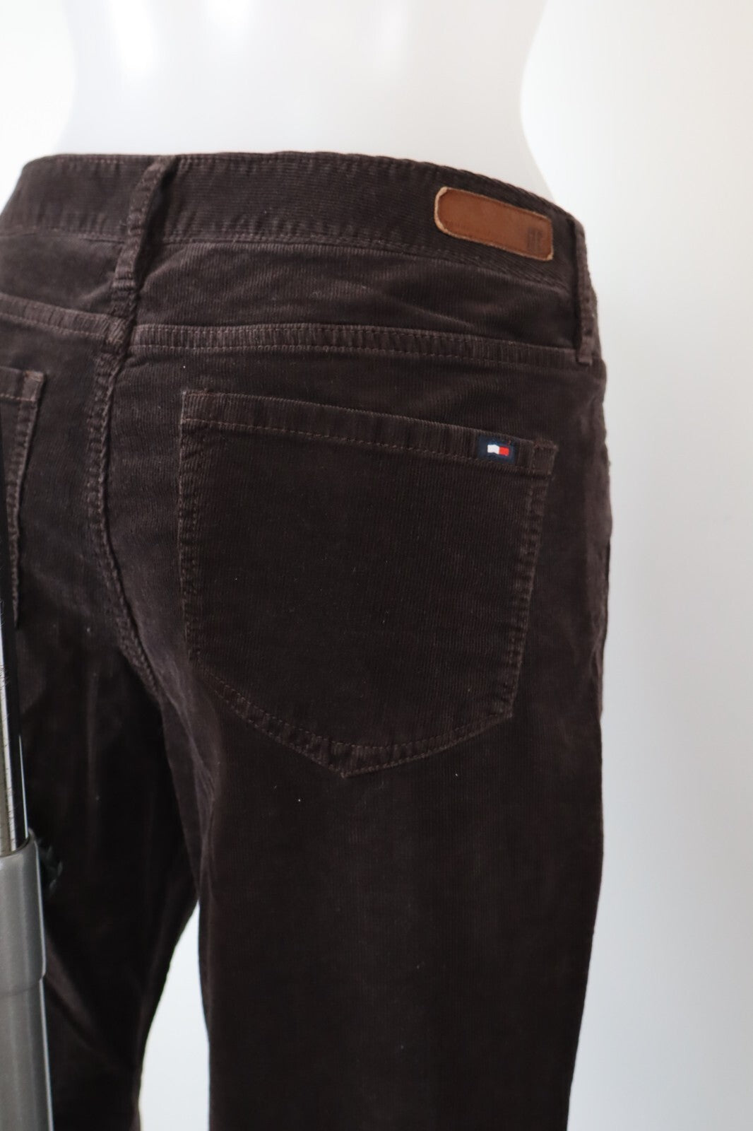 TOMMY HILFIGER PANTALONE DONNA TG 8 WOMAN VINTAGE PANTS COTONE VELLUTO