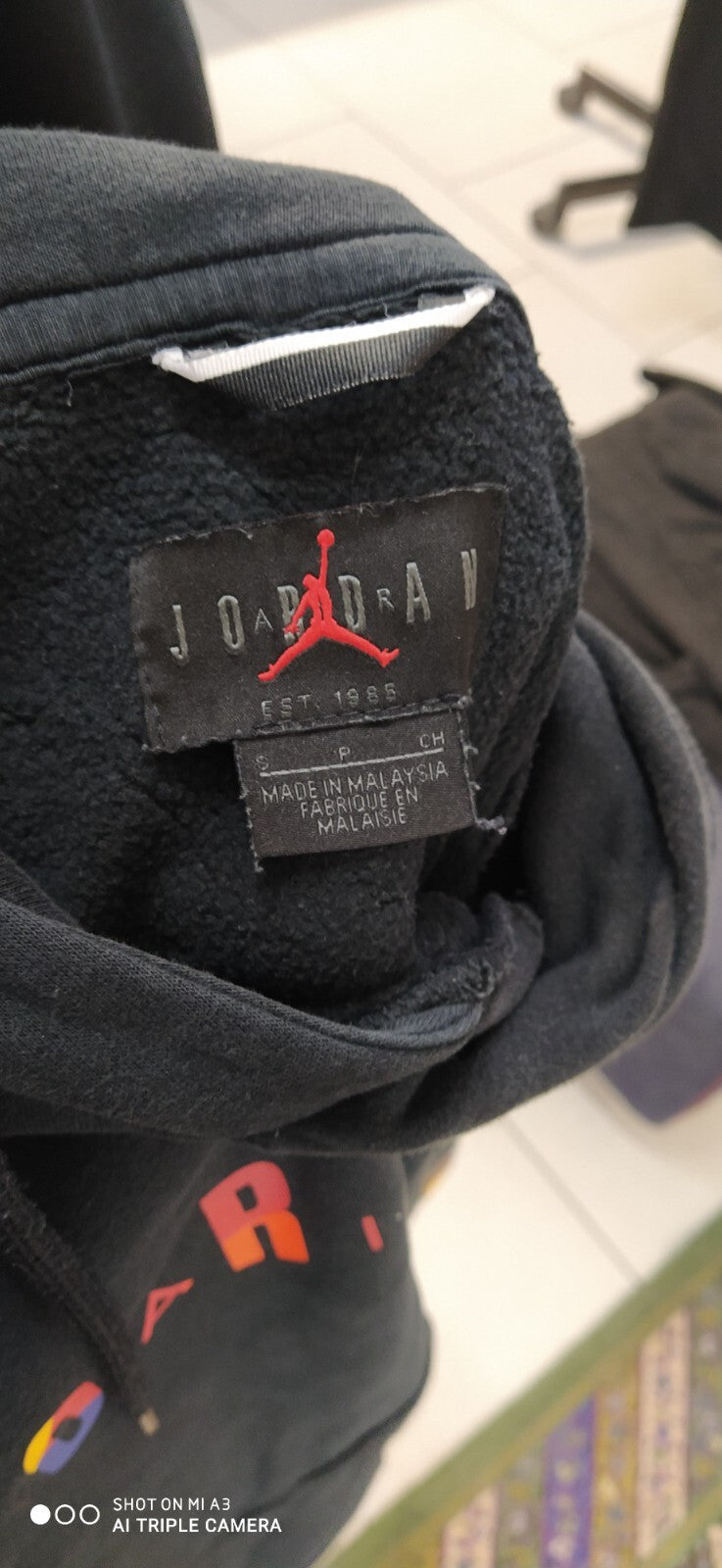 NIKE AIR JORDAN FELPA CAPPUCCIO JACKET UOMO Tg S MAN SWEATSHIRT CASUAL VINTAGE