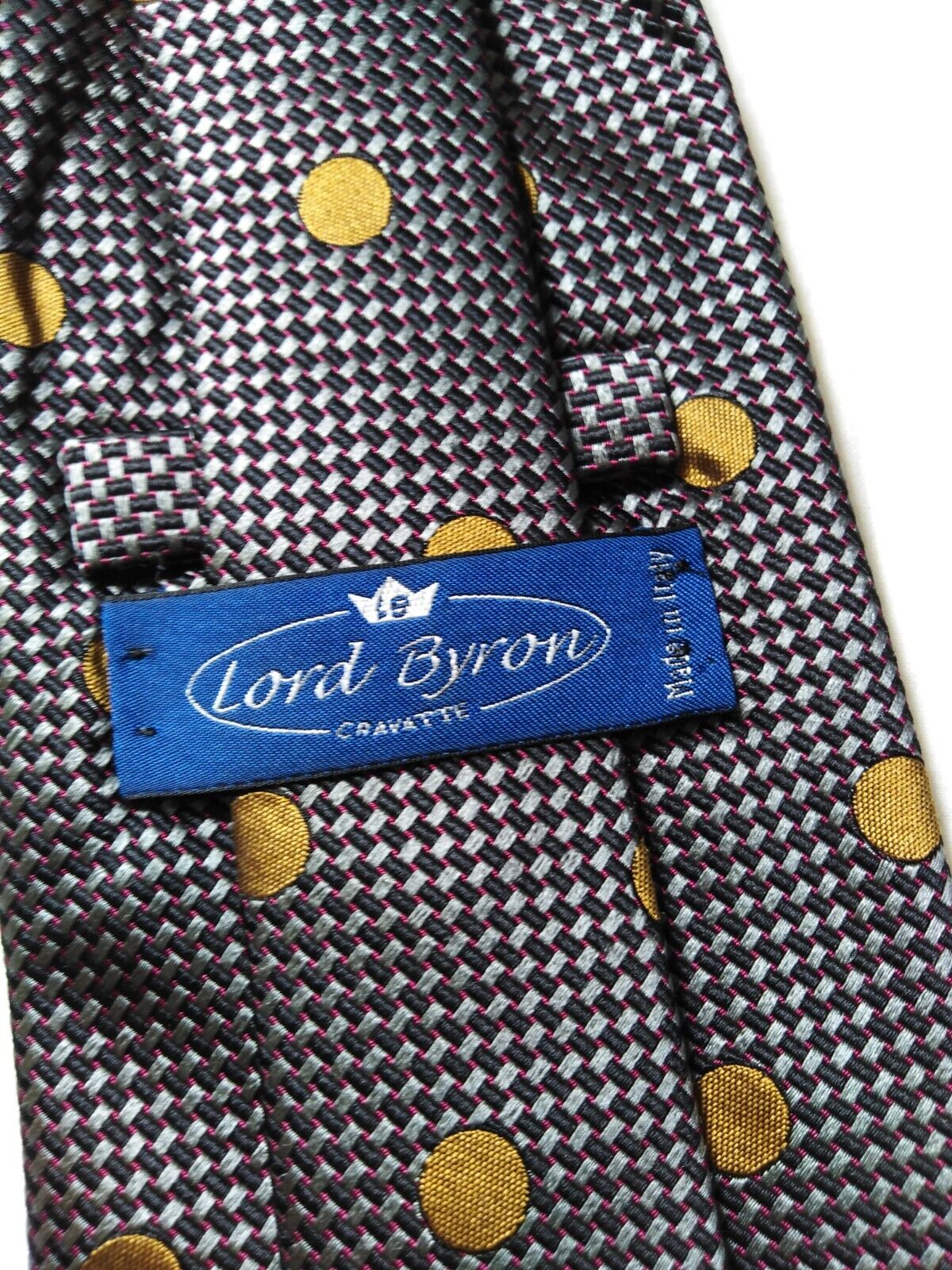LORD BYRON 100% SILK TIE SETA CRAVATTA NECKTIE MADE IN ITALY