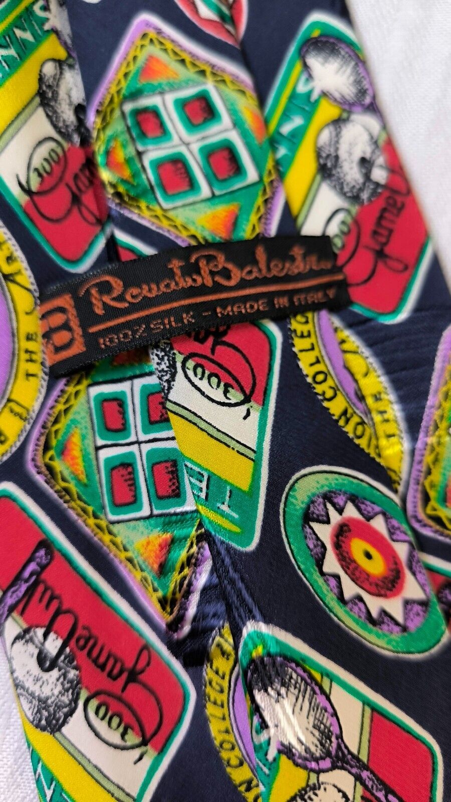RENATO BALESTRA  100% SILK TIE SETA CRAVATTA NECKTIE MADE IN ITALY