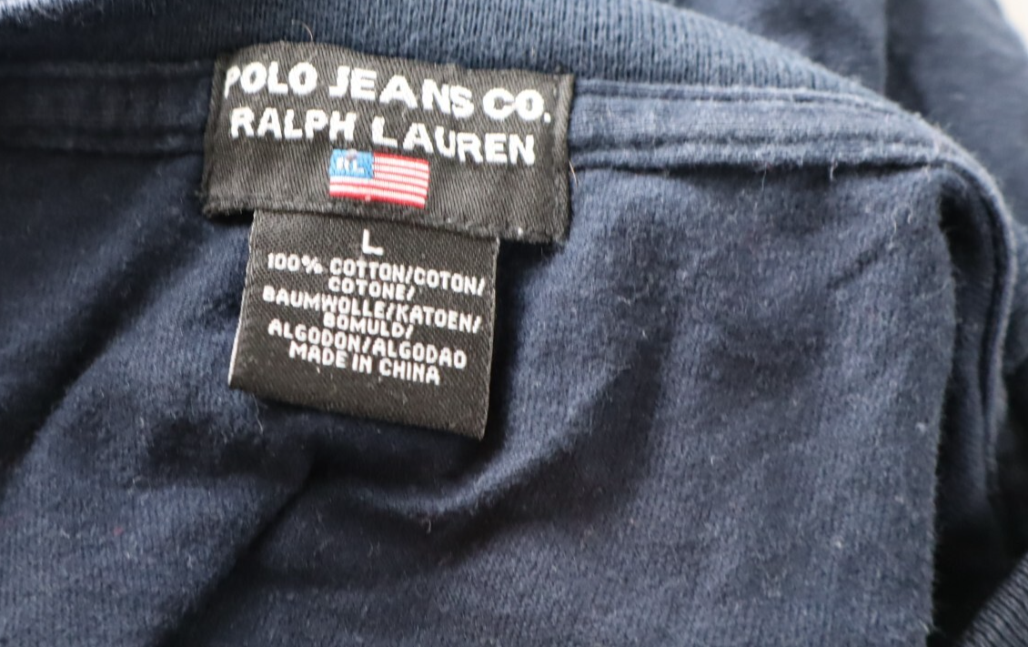 POLO JEANS RALPH LAUREN MAGLIA UOMO TG. L MAN COTONE T-SHIRT CASUAL VINTAGE