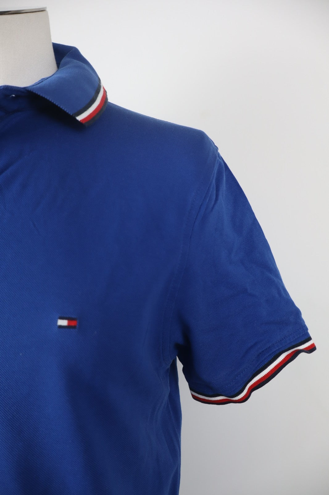 TOMMY HILFIGER MAGLIA POLO UOMO L SLIM MAN T-SHIRT CASUAL VINTAGE COTONE LOGO