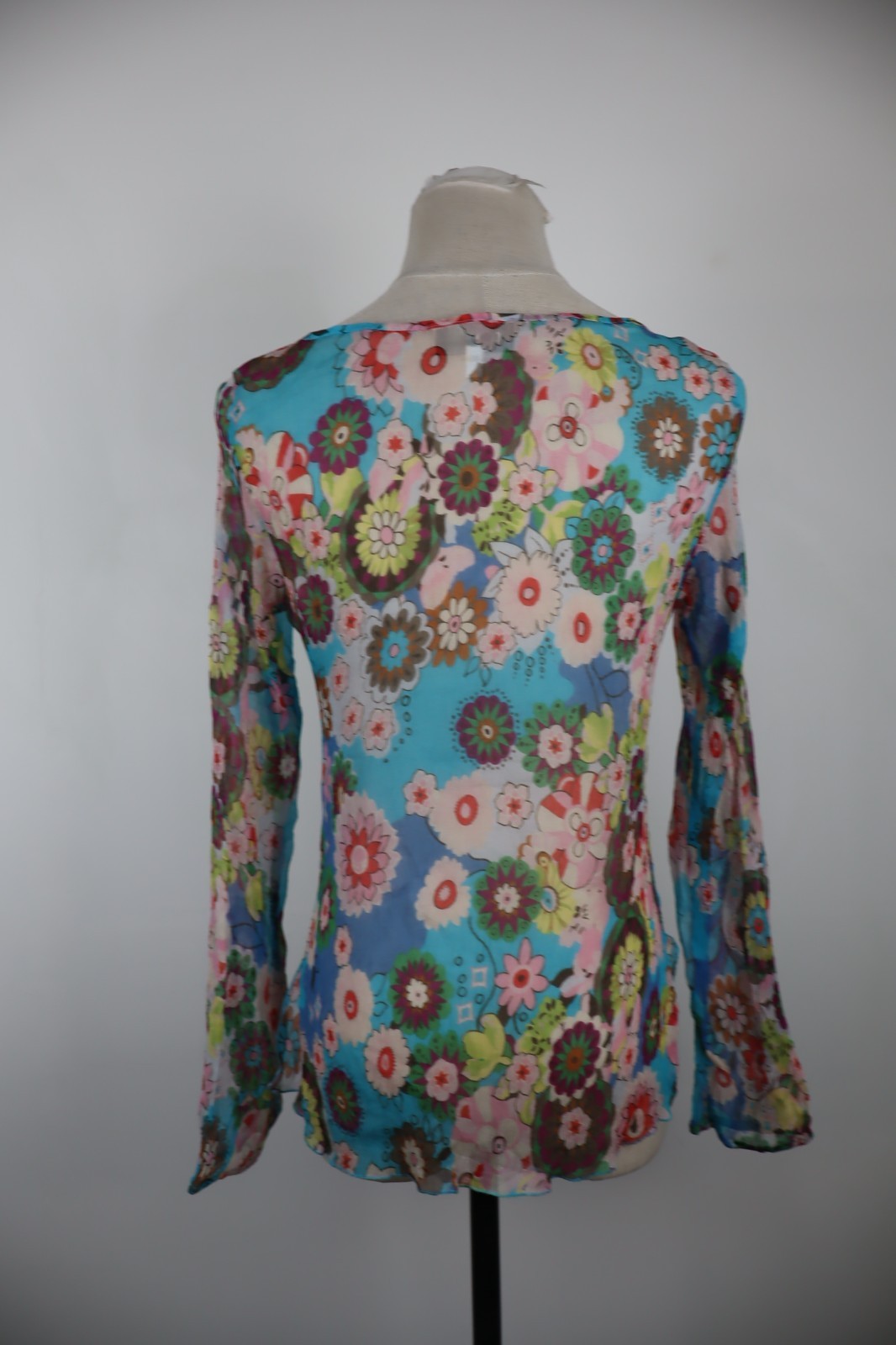 MARELLA SPORT MAGLIA MANICHE LUNGHE DONNA 42 WOMAN CASUAL VINTAGE T-SHIRT SETA