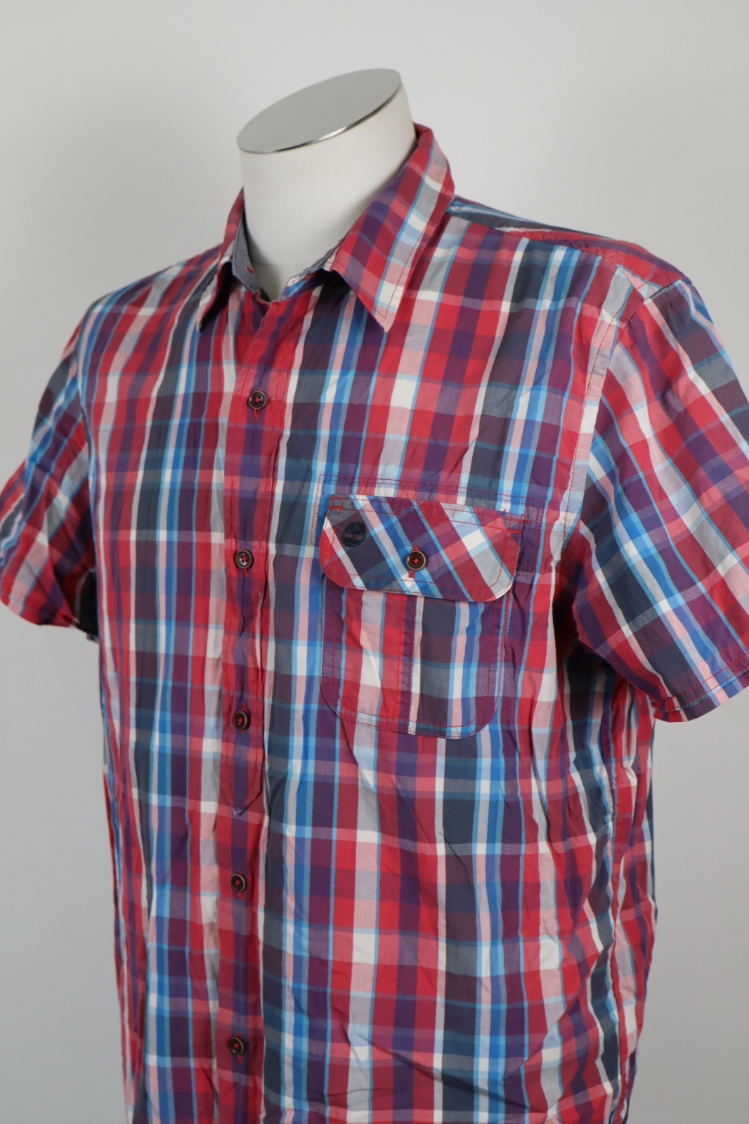 TIMBERLAND SLIM FIT CAMICIA COTONE UOMO TG. L MAN CASUAL VINTAGE SHIRT COTTON