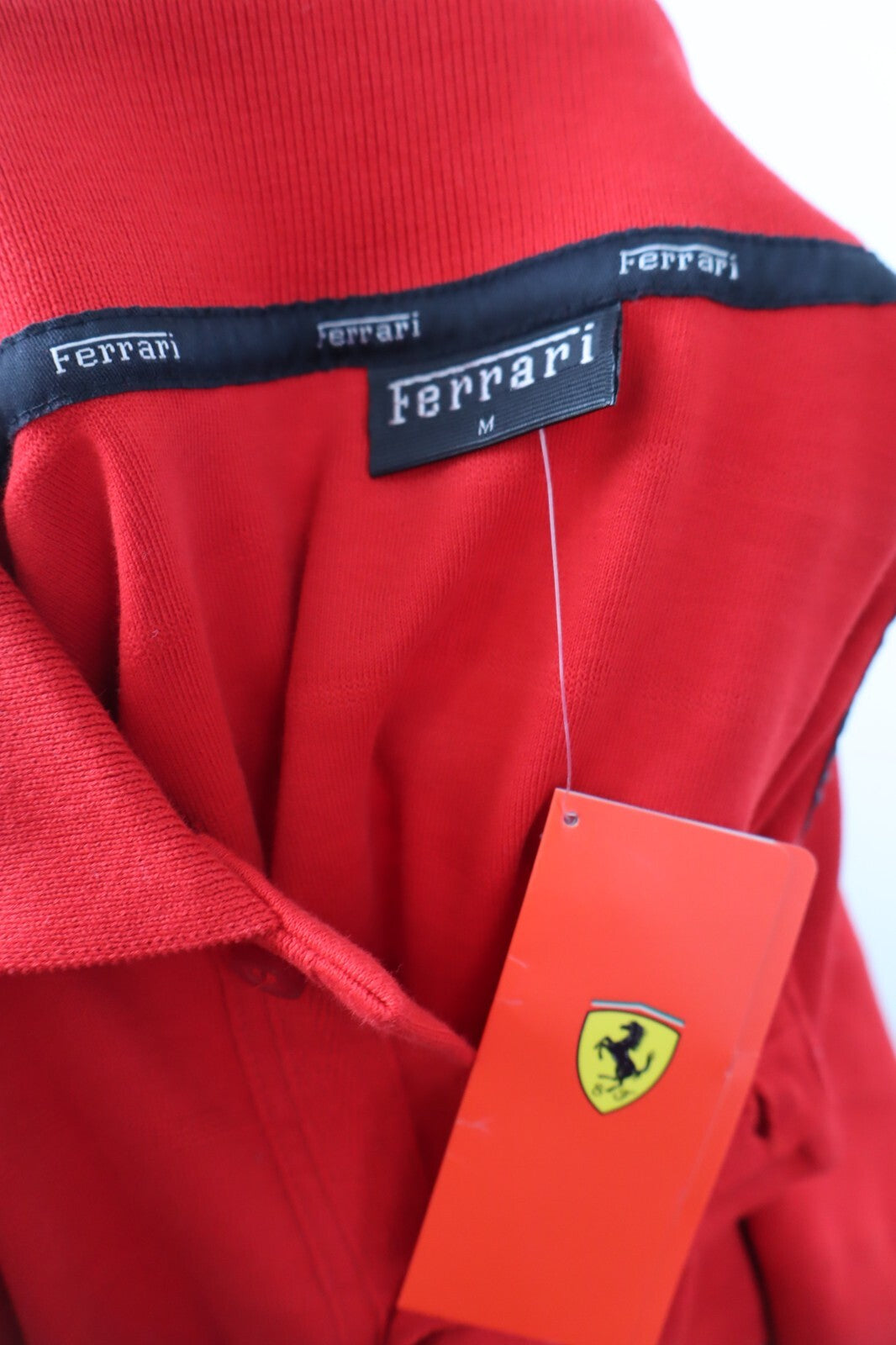 FERRARI FORMULA 1 F1 POLO MAGLIA UOMO Tg M MAN VINTAGE SPORT CON TAG COTONE