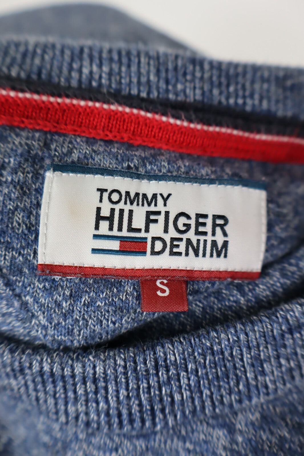 TOMMY HILFIGER MAGLIONE COTONE VINTAGE UOMO Tg. S MAN SWEATER CASUAL