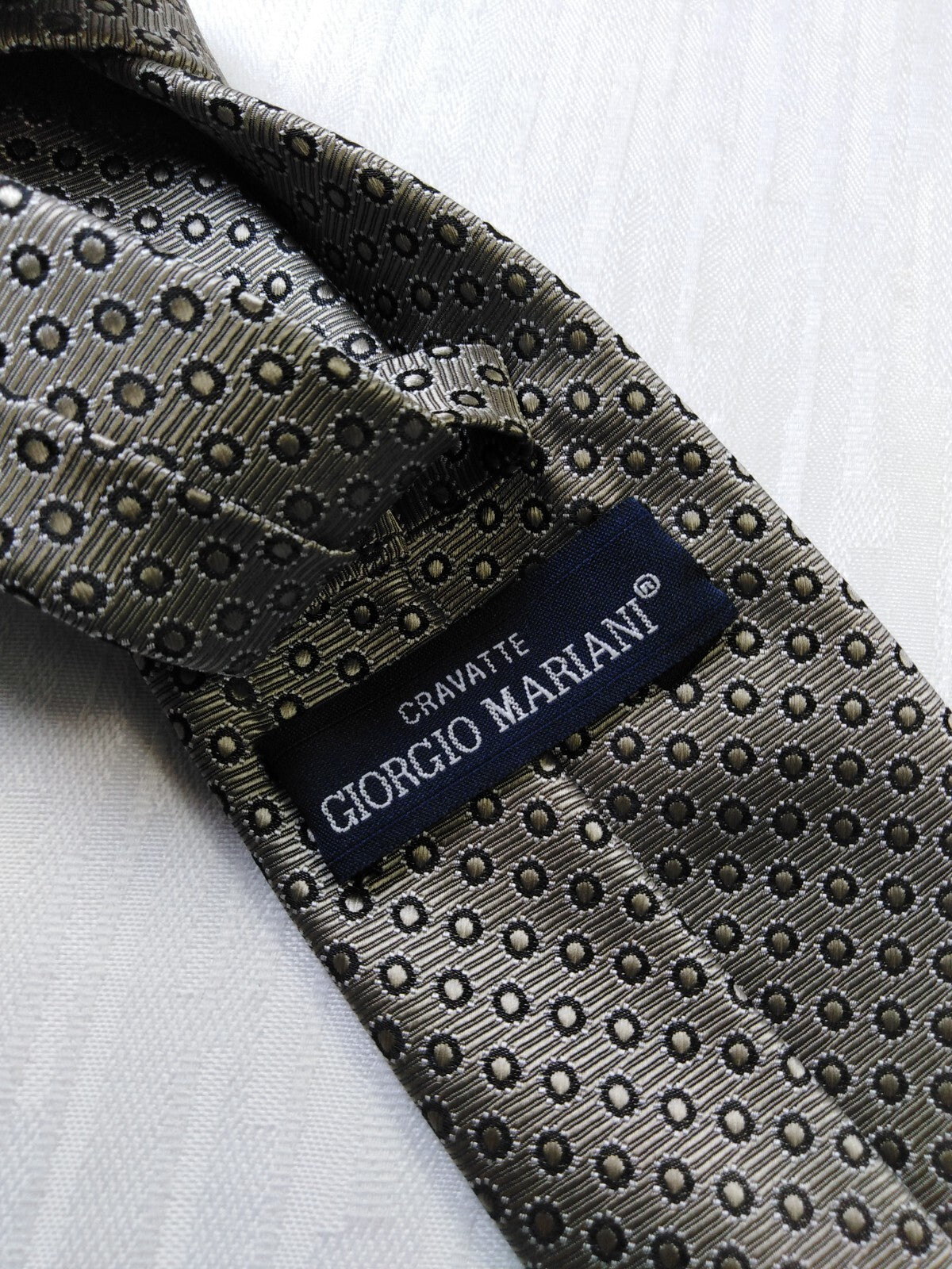 GIORGIO MARIANI 100% SETA SILK TIE CRAVATTA NECKTIE ITALY VINTAGE SELF TIPPED