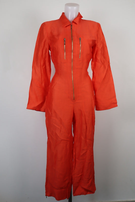 LUISA SPAGNOLI COMPLETO DONNA PANTALONE Tg. 42 SALOPETTE ONE PIECE VINTAGE LINO