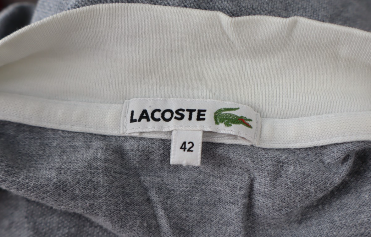 LACOSTE MAGLIA DONNA COTONE TG. 42 WOMAN SHIRT CASUAL VINTAGE MANICA LUNGA LOGO