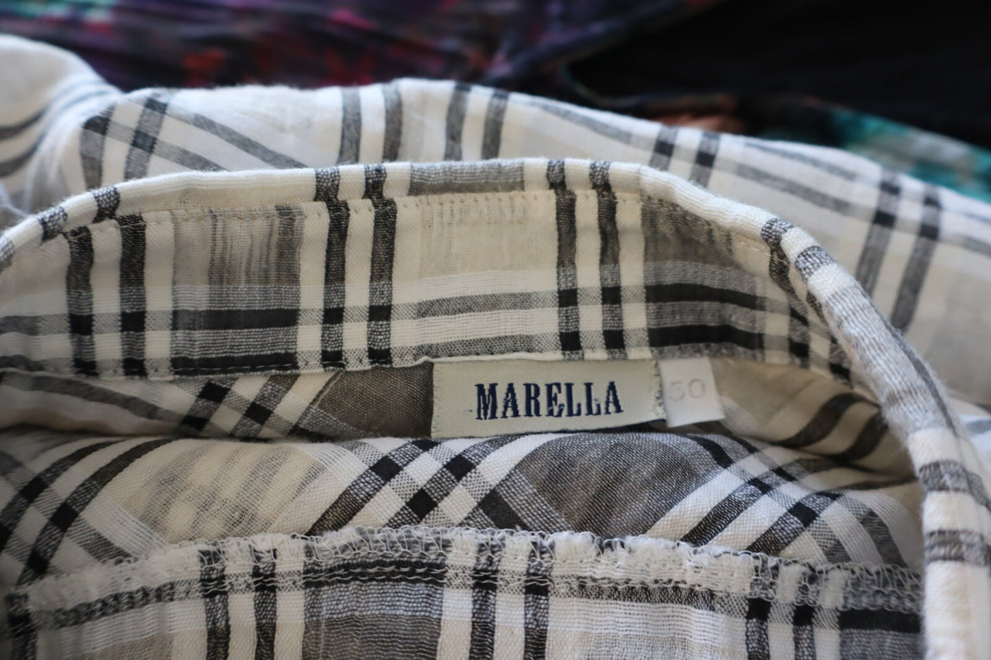 MARELLA CAMICIA SMANICATA DONNA TG. 50 WOMAN SHIRT CASUAL VINTAGE COTONE