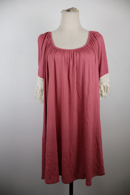 TWINSET VESTITO ABITO MANICHE CORTE DONNA TG. XL WOMAN CASUAL VINTAGE DRESS