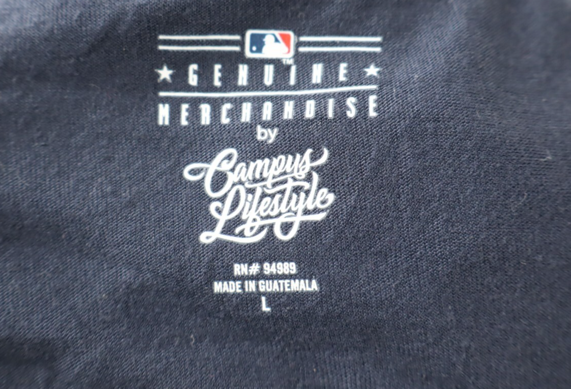 GENUINE MERCHANDISE CAMPUS LIFESTYLE CLEVELAND MAGLIA DONNA SHIRT BASEBALL L TAG